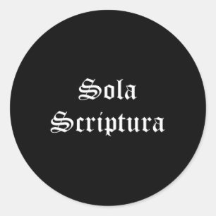 Sticker Rond Sola Scriptura Écriture Latine Seule Cinq Solas