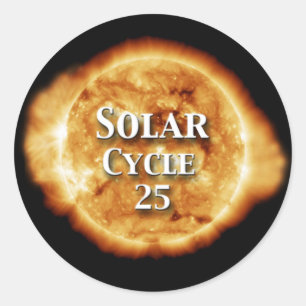 Sticker Rond Solaire Cycle 25 Soleil actif