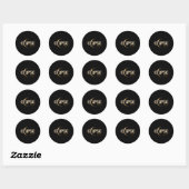 Sticker Rond Solaire Eclipse 2024 Crescent Sun Design (Feuille)