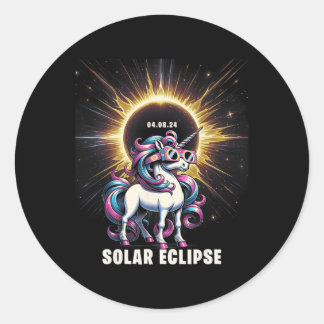 Sticker Rond Solaire Eclipse 2024 Total Eclipse 8 Avril 24 Unic