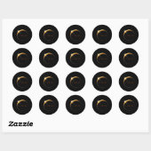 Sticker Rond Solar Eclipse 2024 040824 Eclipse Hommes Femmes En (Feuille)