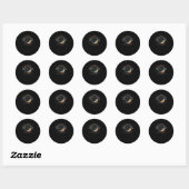 Sticker Rond Solar Eclipse 2024 Bloomington Au total 04-08-2 (Feuille)