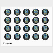 Sticker Rond Solar Eclipse 2024 Indiana Starry Night (Feuille)