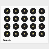 Sticker Rond Solar Eclipse 2024 J'Ai Reçu Mooned Total Eclipse (Feuille)