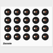 Sticker Rond Solar Eclipse 2024 Texas Total Eclipse America Gra (Feuille)