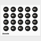 Sticker Rond Solar Eclipse 2024 Texas Total Eclipse Astronomie (Feuille)