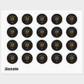 Sticker Rond Solar Eclipse Ohio 8 avril 2024 Totalité (Feuille)