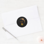 Sticker Rond Solar Eclipse Ohio Usa Totalité 1 (Enveloppe)