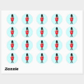 Sticker Rond Soldat britannique (Feuille)