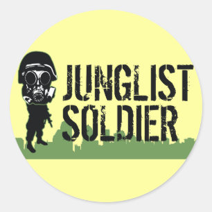 Sticker Rond Soldat de Junglist