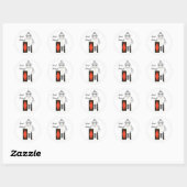 Sticker Rond Soldat Romain Stand Ferme (Feuille)