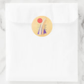 Sticker Rond Soleil abstrait, ombres, reflets et structures (Sac)