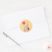 Sticker Rond Soleil abstrait, ombres, reflets et structures (Enveloppe)