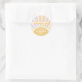 Sticker Rond Soleil Anniversaire Boho 1er Voyage Autour Du Sole (Sac)