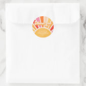 Sticker Rond Soleil Anniversaire Boho 1er Voyage Autour Du Sole (Sac)