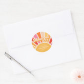 Sticker Rond Soleil Anniversaire Boho 1er Voyage Autour Du Sole (Enveloppe)