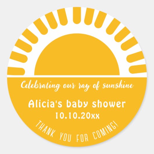 Sticker Rond Soleil Boho Personnalisé (Devant)