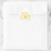 Sticker Rond Soleil brillant avec coupe transversale (Sac)
