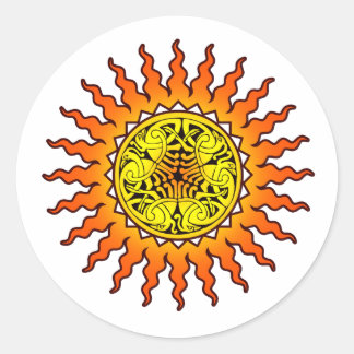 Sticker Rond Soleil celtique 2