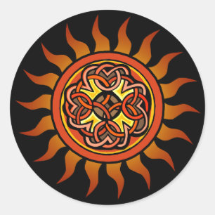 Sticker Rond Soleil celtique 4