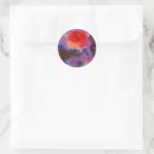 Sticker Rond Soleil dans les arbres (Sac)