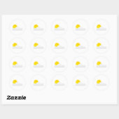 Sticker Rond Soleil dans les nuages (Feuille)