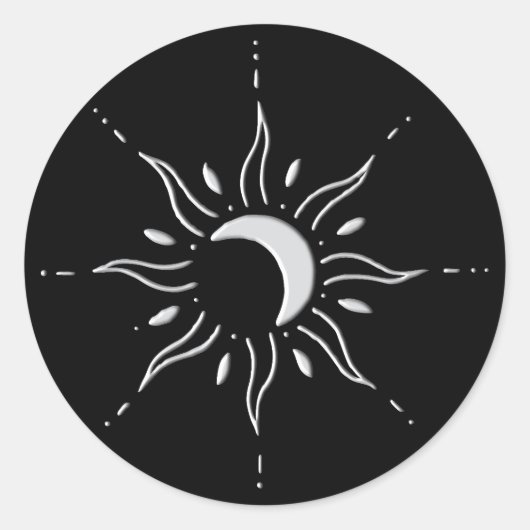 Sticker Rond Soleil d'argent  (Devant)