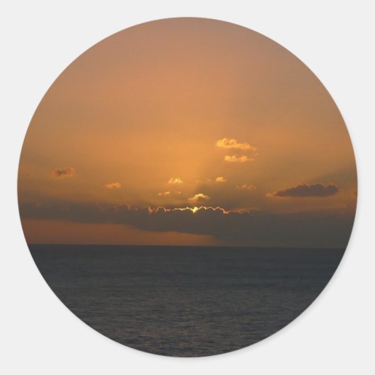 Sticker Rond Soleil derrière les nuages II (Devant)