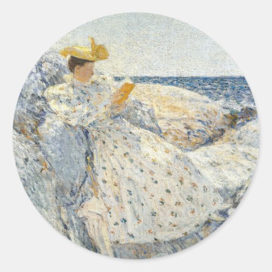 Sticker Rond Soleil d'été | Childe Hassam (Devant)