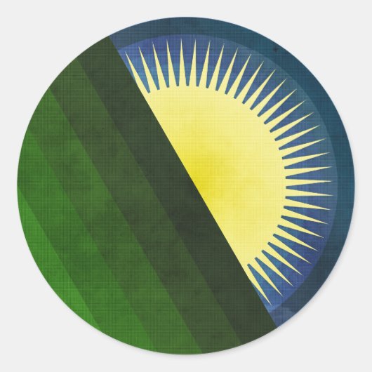 Sticker Rond Soleil du bon matin (Devant)