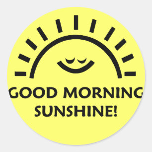 Sticker Rond Soleil du bon matin