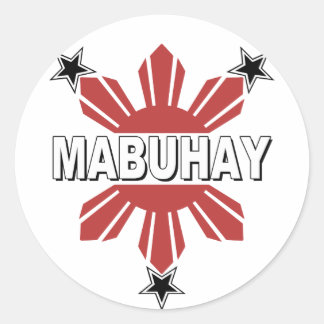 Sticker Rond Soleil et étoile de Mabuhay