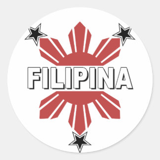Sticker Rond Soleil et étoile de Philippines