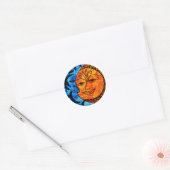 Sticker Rond Soleil et Lune (Enveloppe)