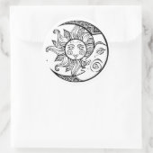 Sticker Rond Soleil et Lune (Sac)