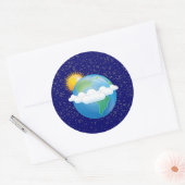 Sticker Rond Soleil et Terre - (Enveloppe)