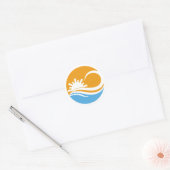 Sticker Rond soleil et vague (Enveloppe)
