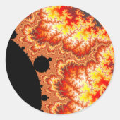 Sticker Rond Soleil flamboyant - Fractal (Devant)