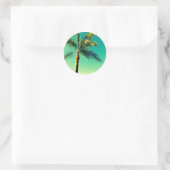 Sticker Rond Soleil Floride Palm Tree Sky Picture (Sac)