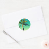 Sticker Rond Soleil Floride Palm Tree Sky Picture (Enveloppe)