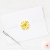 Sticker Rond soleil heureux (Enveloppe)