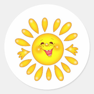 Sticker Rond soleil heureux