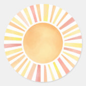 Sticker Rond Soleil Jaune Orange Soleil (Devant)