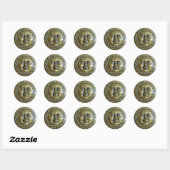 Sticker Rond Soleil métallique (Feuille)