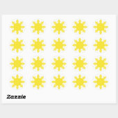 Sticker Rond Soleil philippin - Jaune (Feuille)