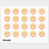 Sticker Rond Soleil souriant (Feuille)