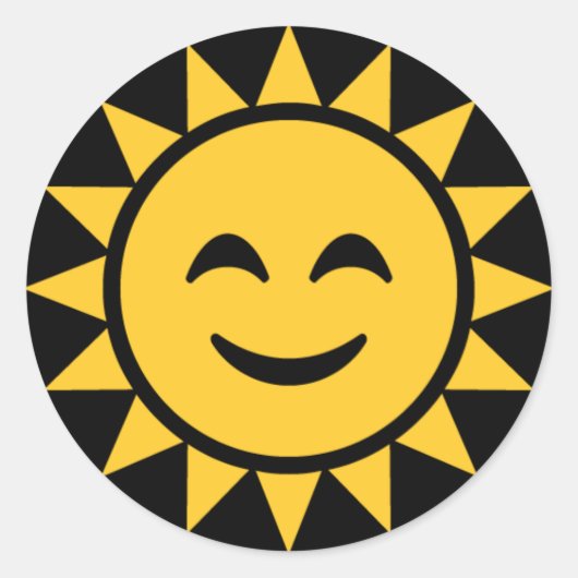 Sticker Rond Soleil souriant (Devant)