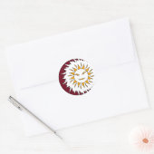 Sticker Rond Soleil souriant Éclipse (Enveloppe)