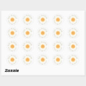 Sticker Rond Soleil souriant mignon (Feuille)
