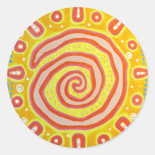 Sticker Rond Soleil spiral (Devant)